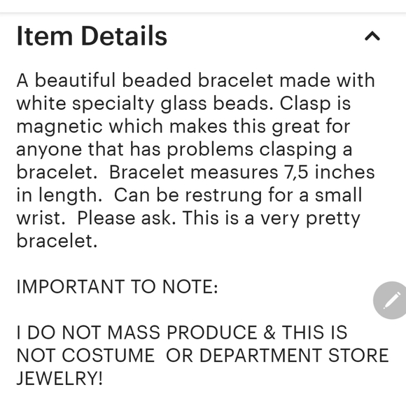 Beautiful Handmade Beaded Bracelet - Picture 7 of 7